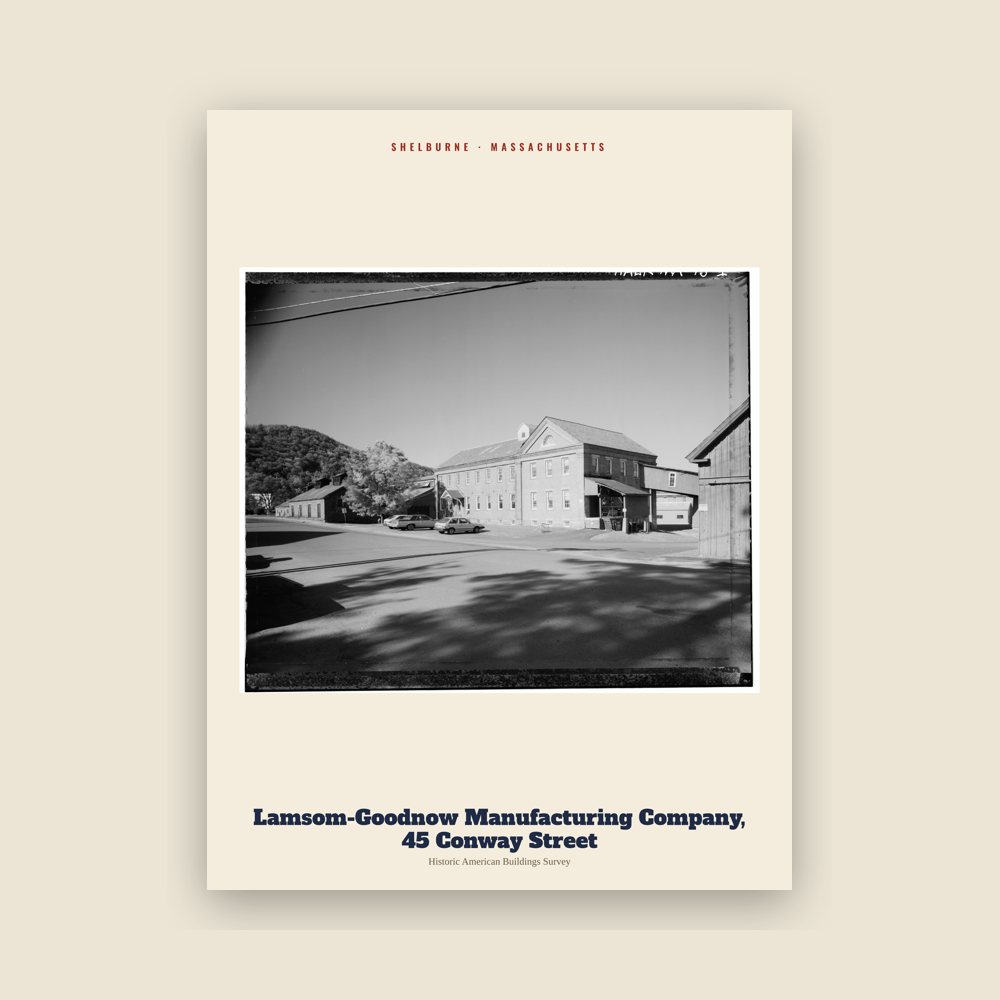 Shelburne Lamsom-Goodnow Manufacturing Company, 45 Conway Street Archive Print