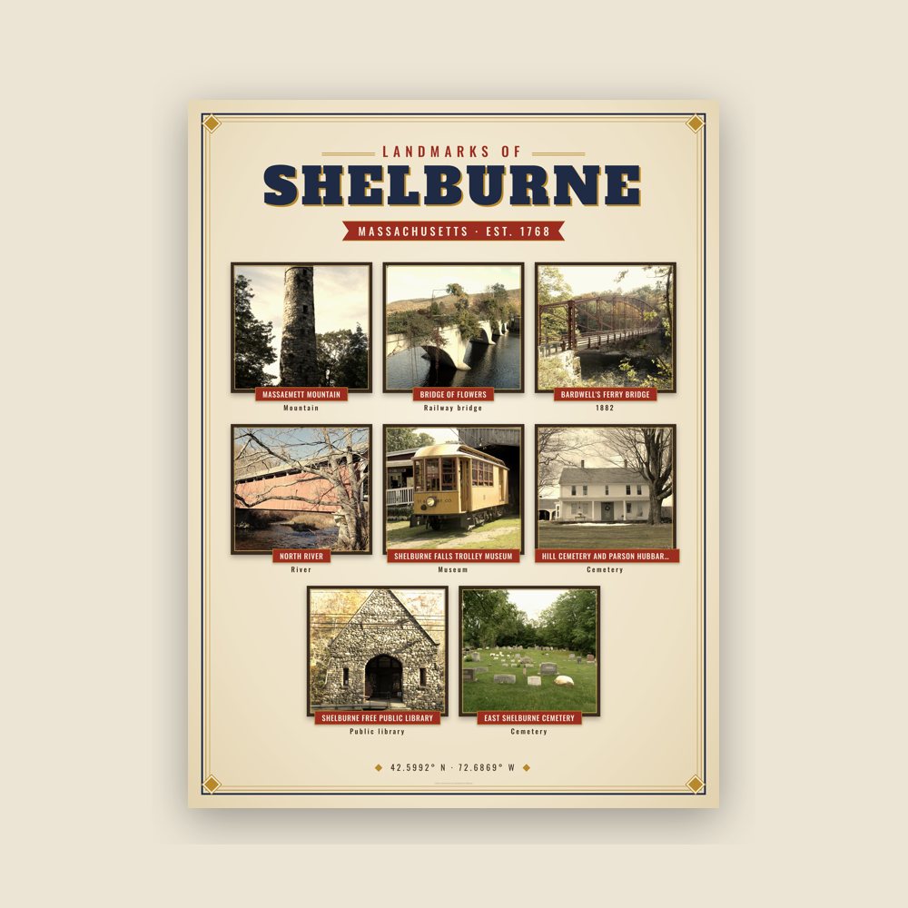 Shelburne Landmarks Photo Poster