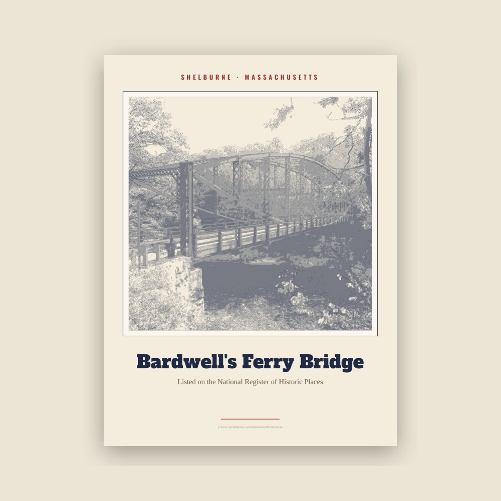 Shelburne Bardwell's Ferry Bridge Landmark Print