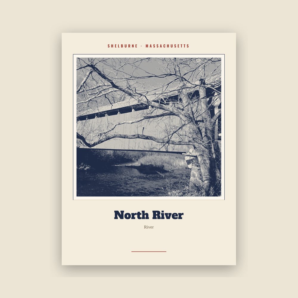 Shelburne North River Landmark Print