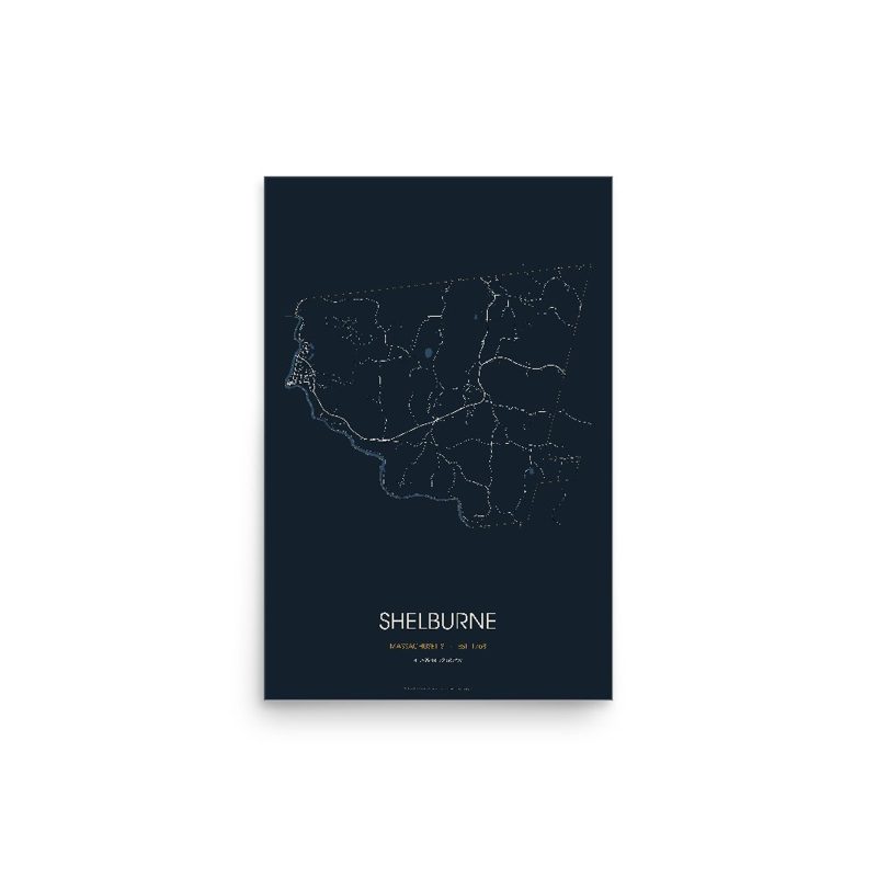 Shelburne Street Map Poster · Midnight
