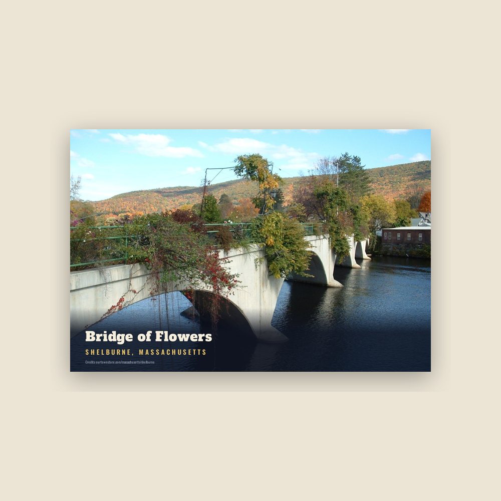 Shelburne Bridge of Flowers Postcard