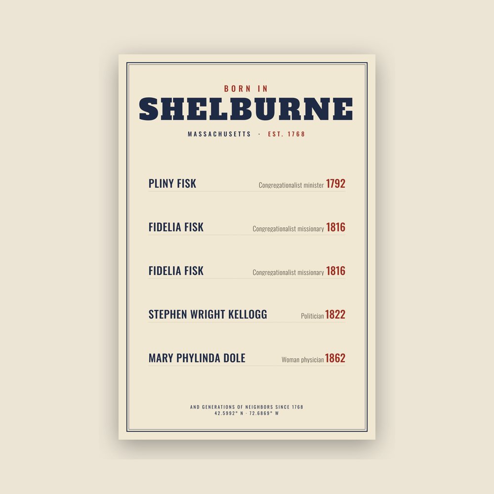 Shelburne “Born In” Poster