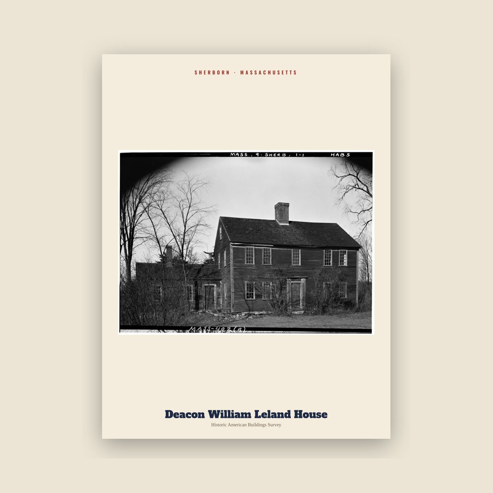 Sherborn Deacon William Leland House Archive Print