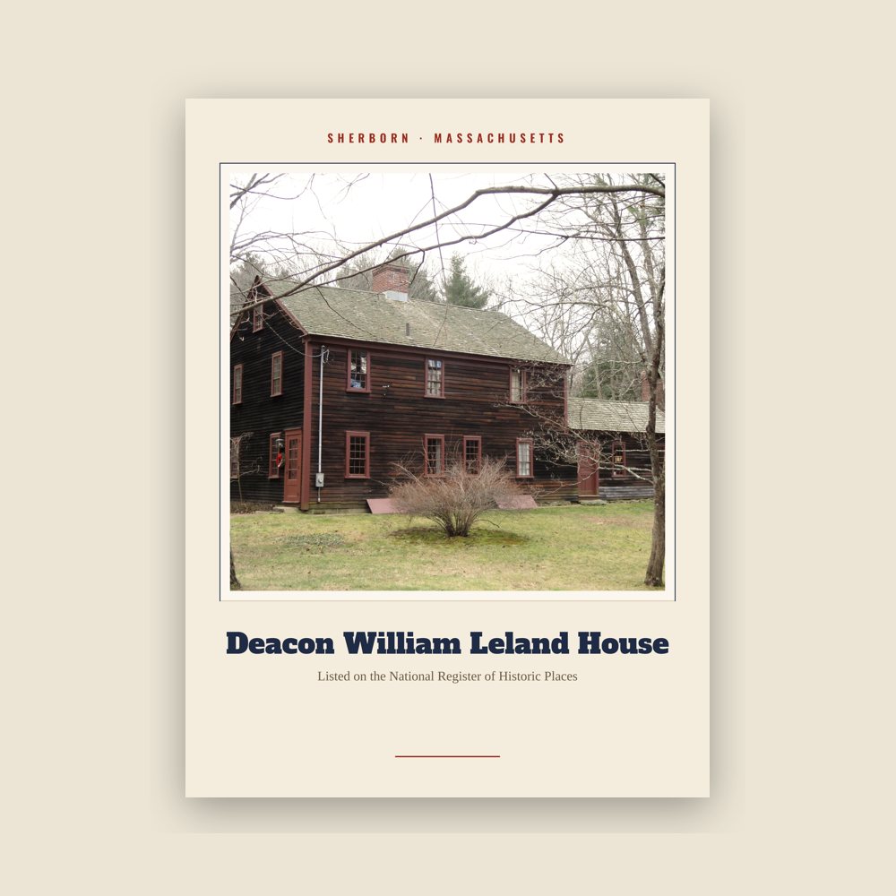 Sherborn Deacon William Leland House Landmark Print