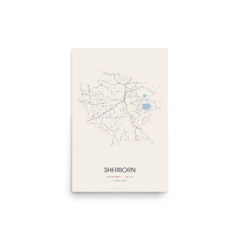 Sherborn Street Map Poster · Linen
