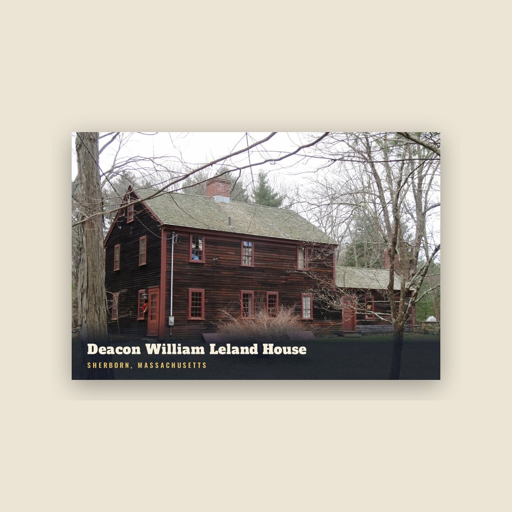 Sherborn Deacon William Leland House Postcard