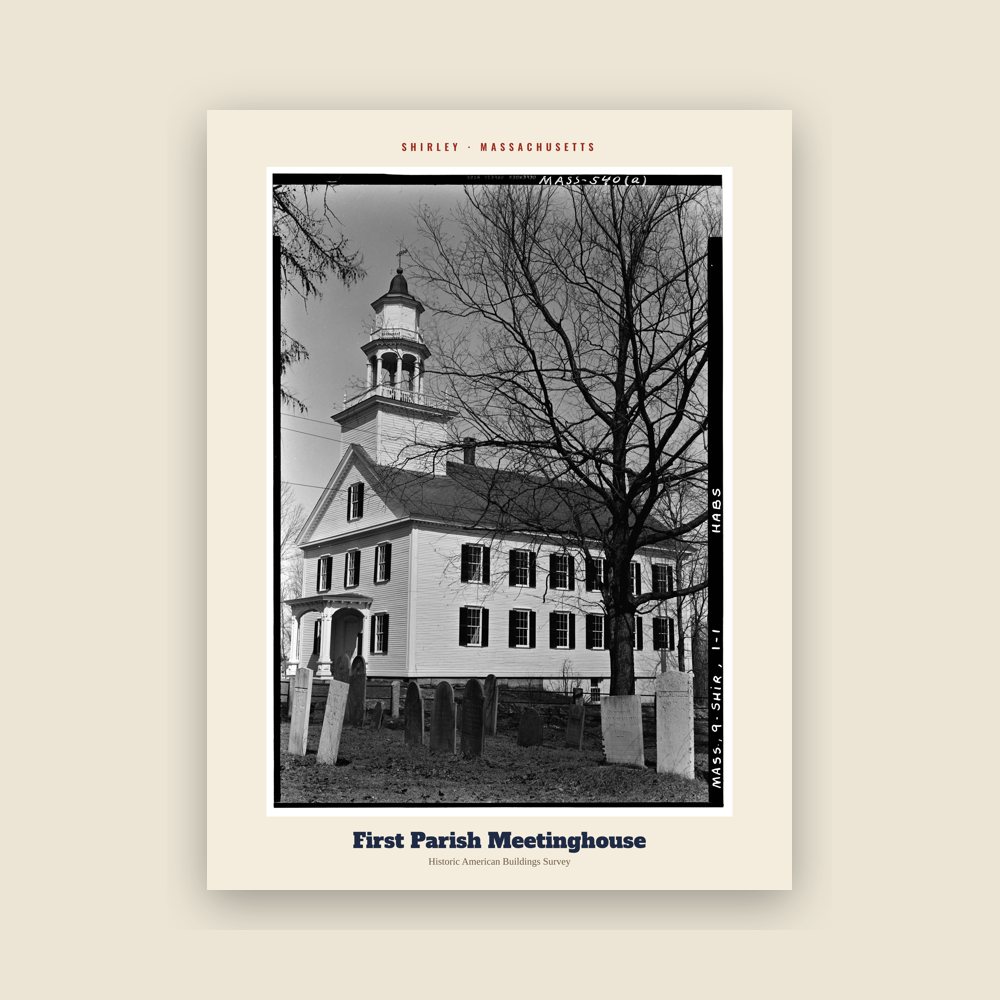 Shirley First Parish Meetinghouse Archive Print