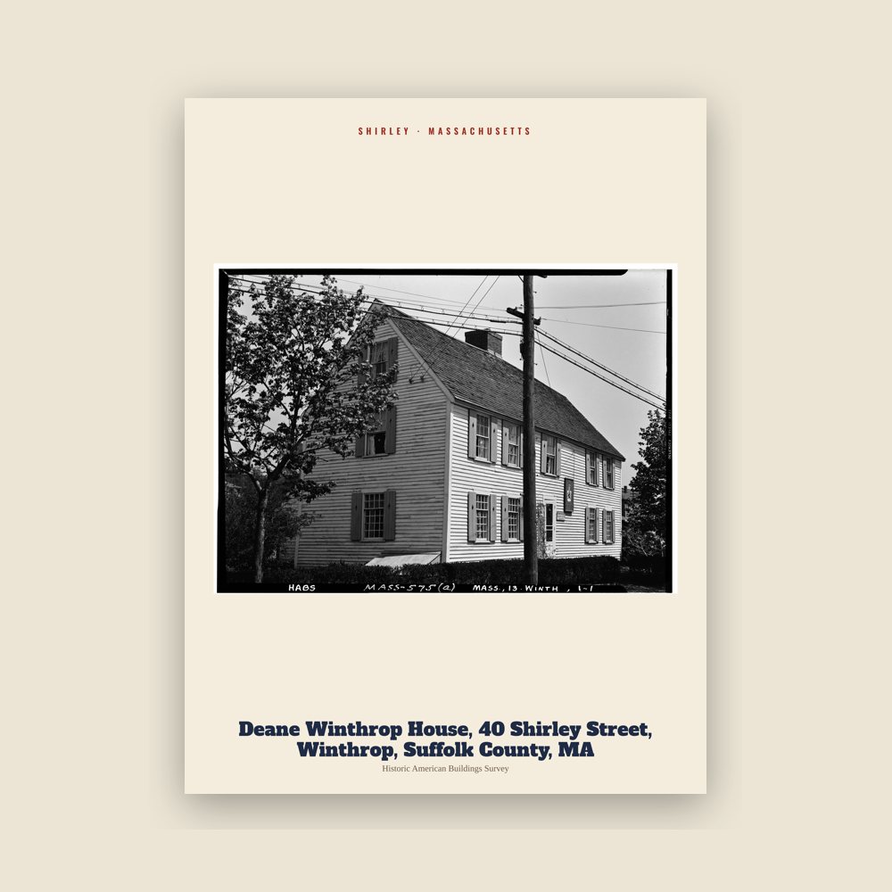 Shirley Deane Winthrop House, 40 Shirley Street, Winthrop, Suffolk County, MA Archive Print