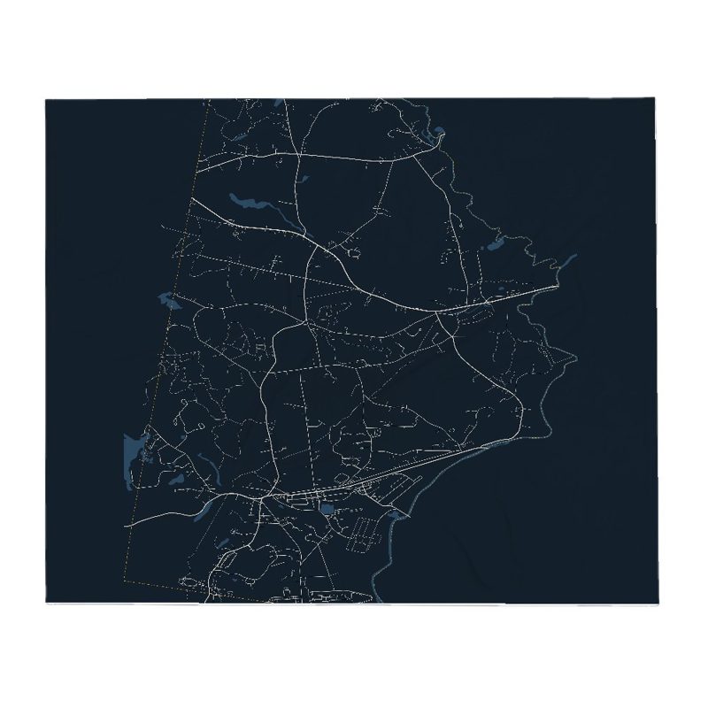 Shirley Street Map Throw Blanket