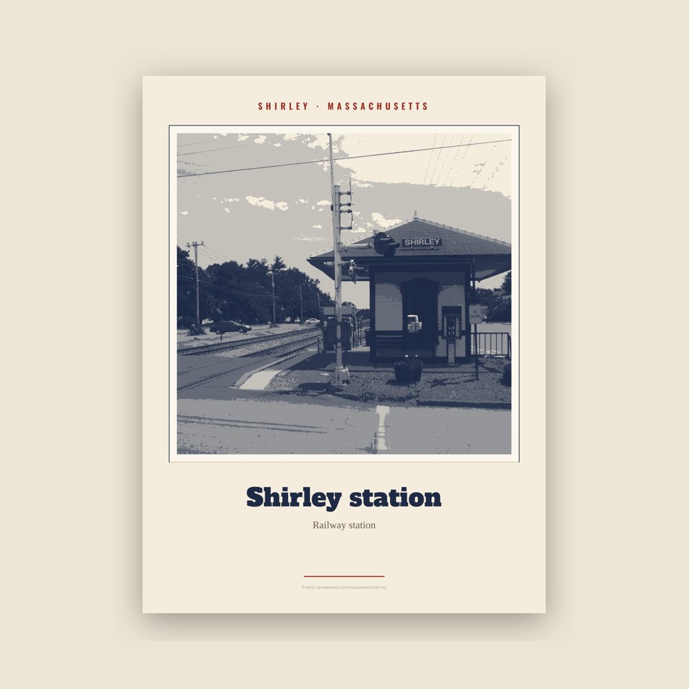 Shirley Shirley station Landmark Print