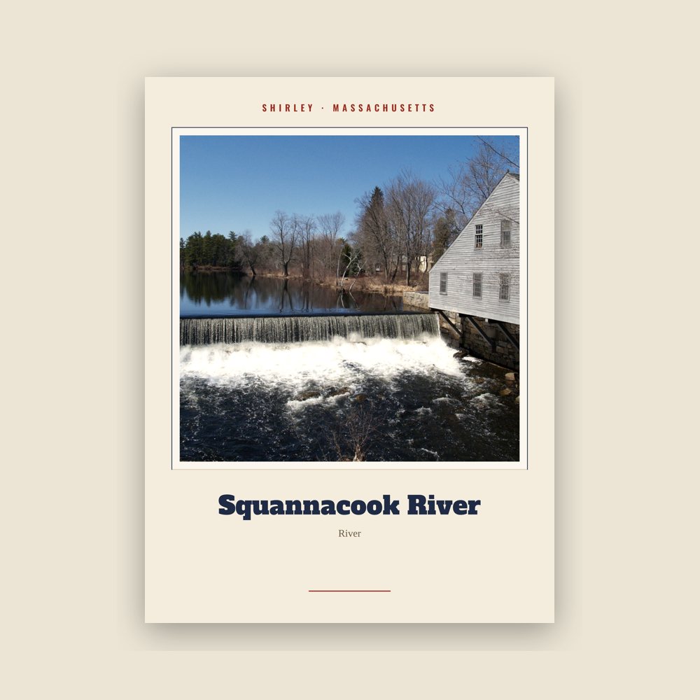 Shirley Squannacook River Landmark Print