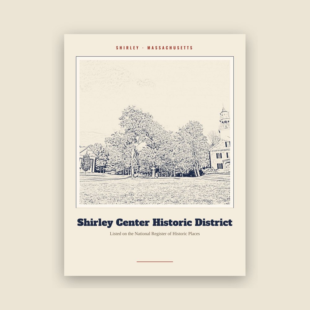 Shirley Shirley Center Historic District Landmark Print