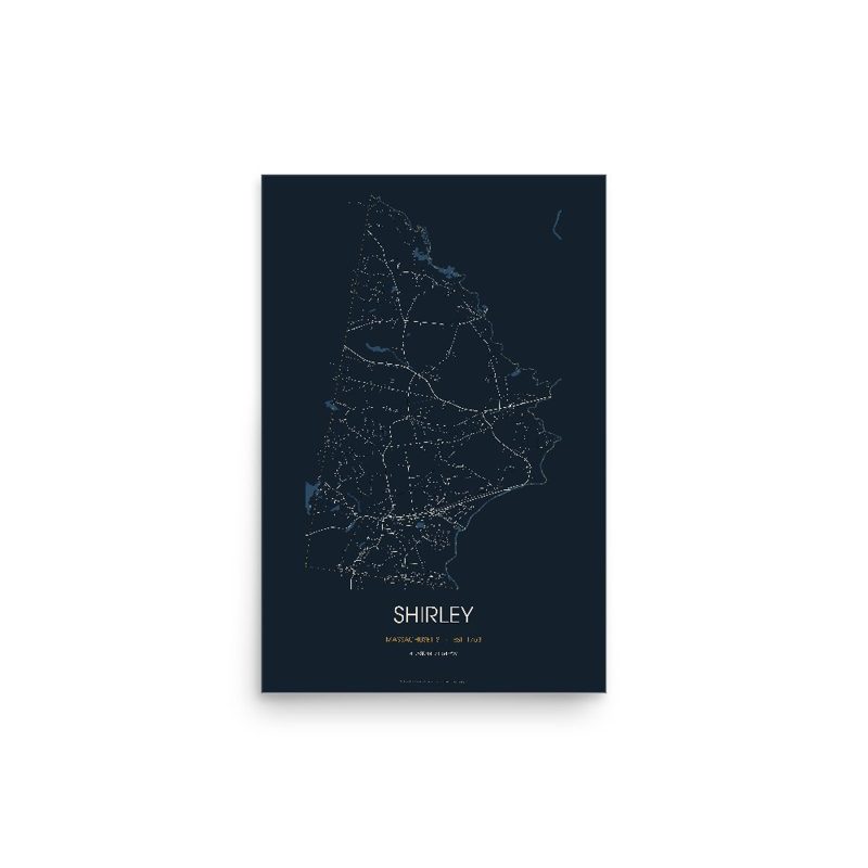 Shirley Street Map Poster · Midnight
