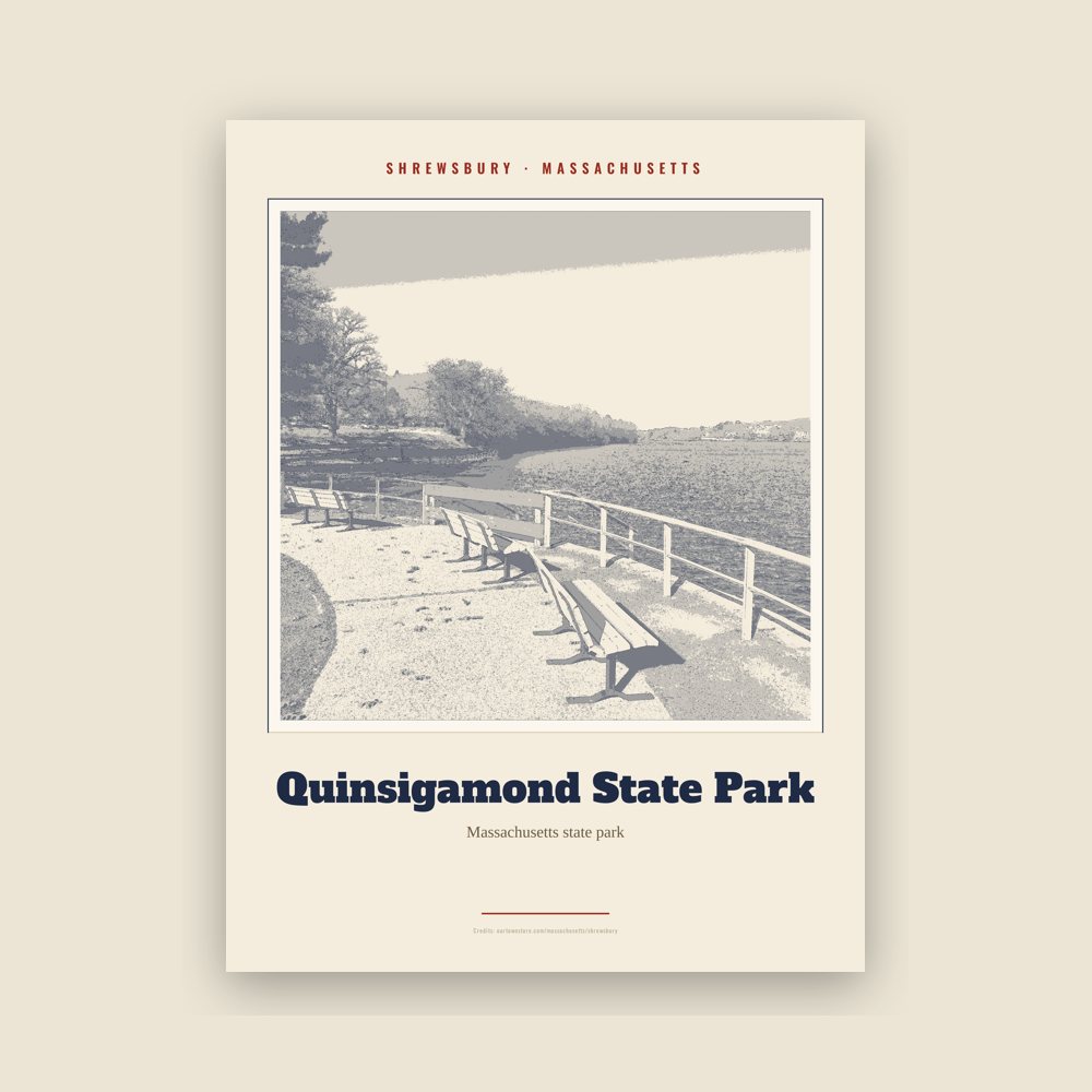 Shrewsbury Quinsigamond State Park Landmark Print