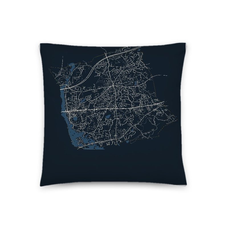Shrewsbury Map Throw Pillow