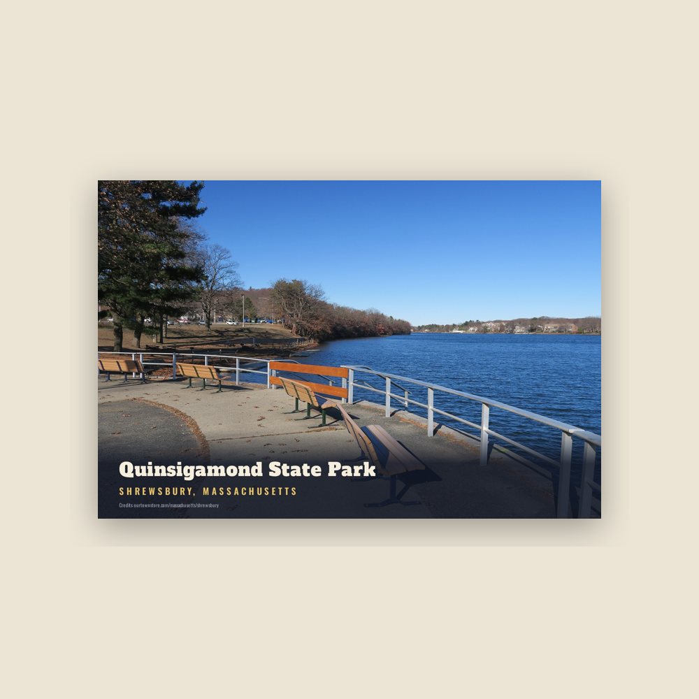 Shrewsbury Quinsigamond State Park Postcard