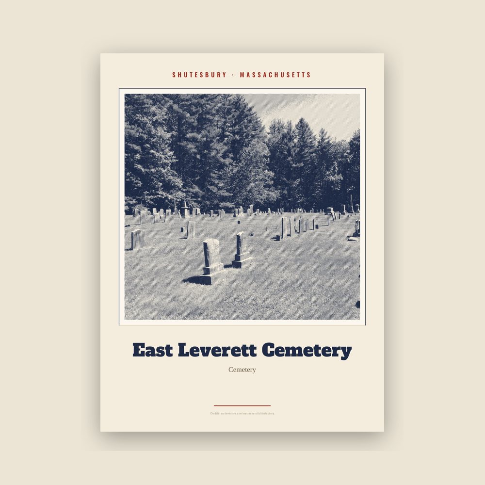 Shutesbury East Leverett Cemetery Landmark Print