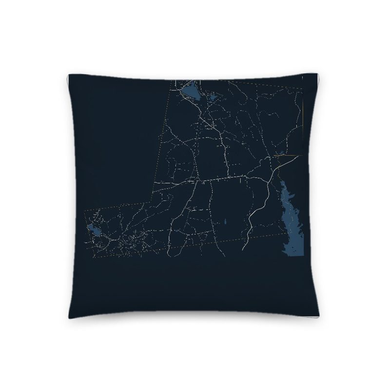 Shutesbury Map Throw Pillow