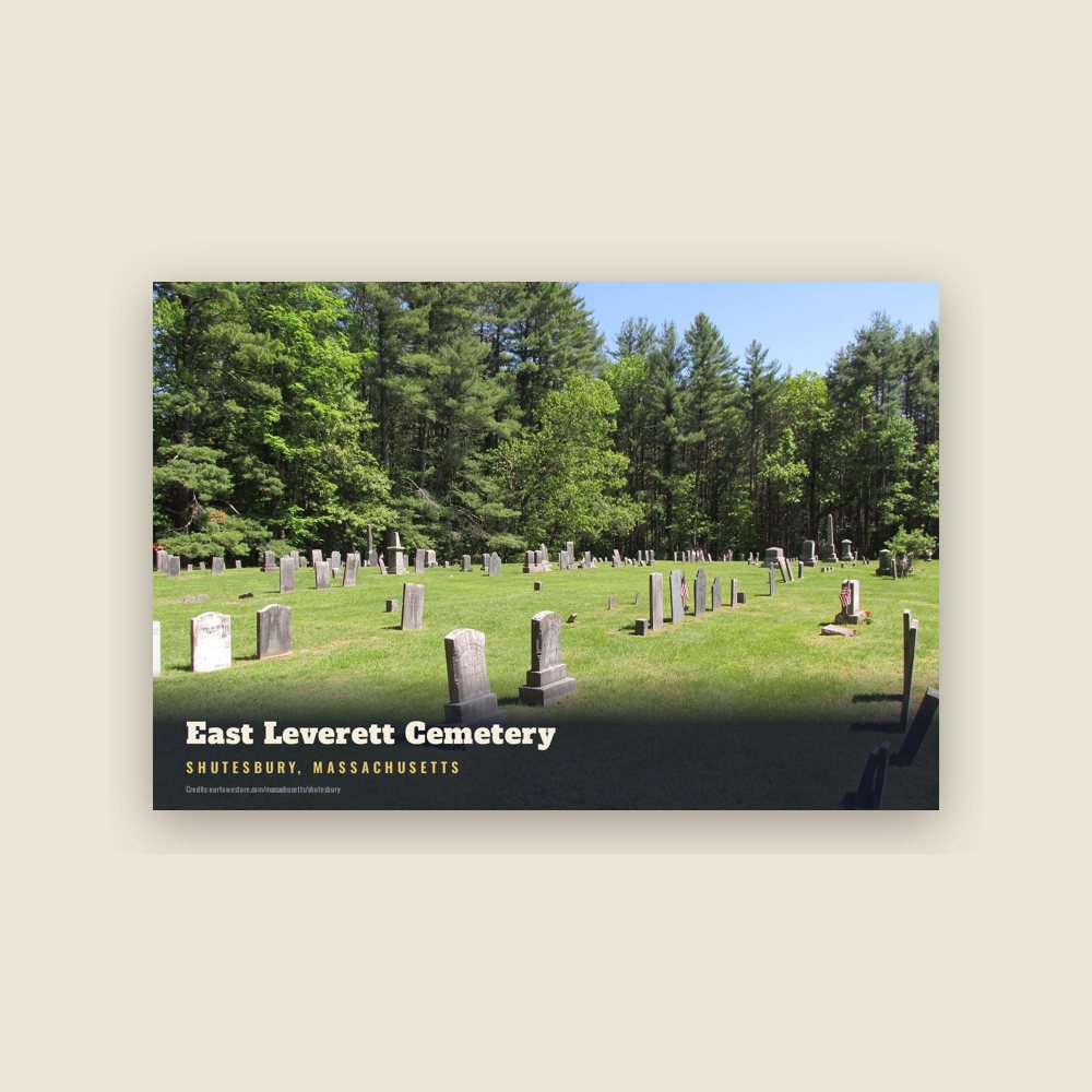 Shutesbury East Leverett Cemetery Postcard