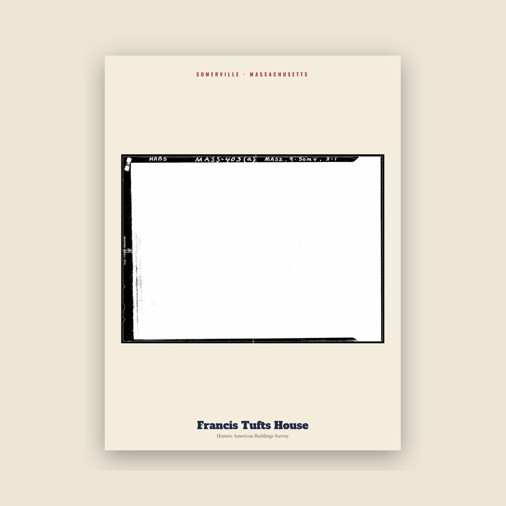 Somerville Francis Tufts House Archive Print