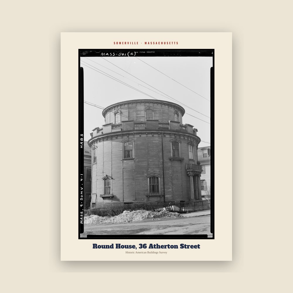 Somerville Round House, 36 Atherton Street Archive Print
