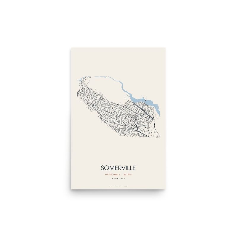 Somerville Street Map Poster · Linen