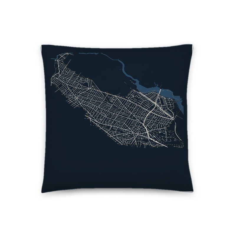 Somerville Map Throw Pillow