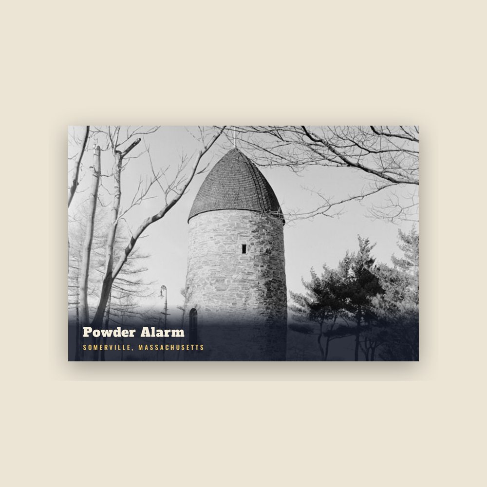 Somerville Powder Alarm Postcard