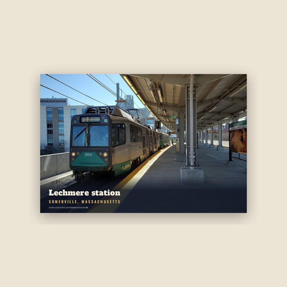 Somerville Lechmere station Postcard