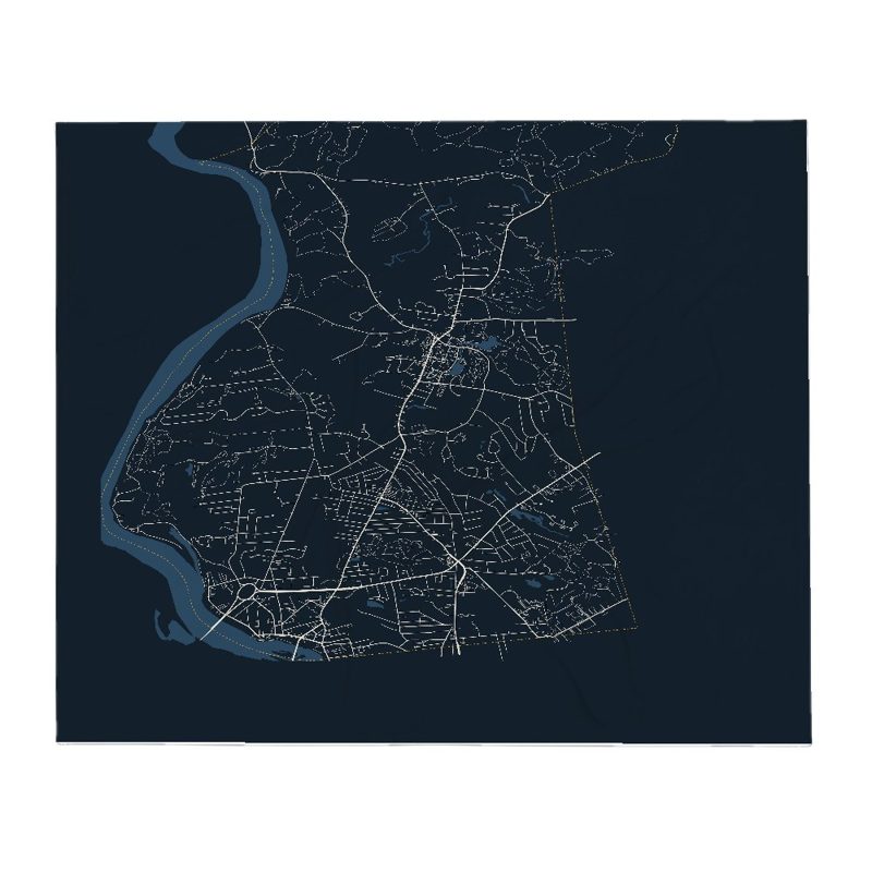 South Hadley Street Map Throw Blanket