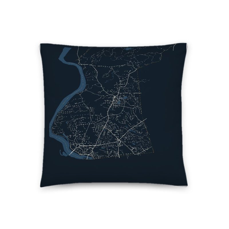 South Hadley Map Throw Pillow