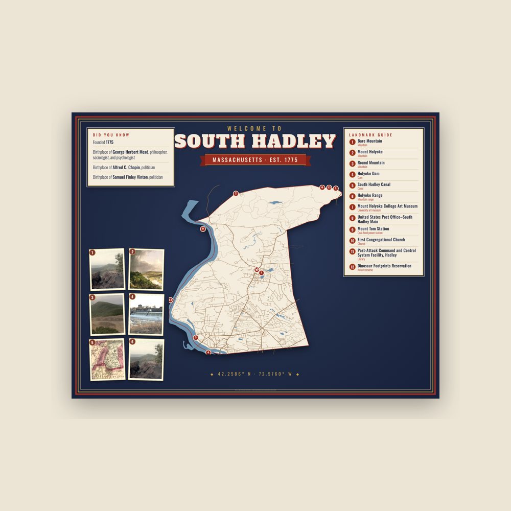 South Hadley Map Placemat