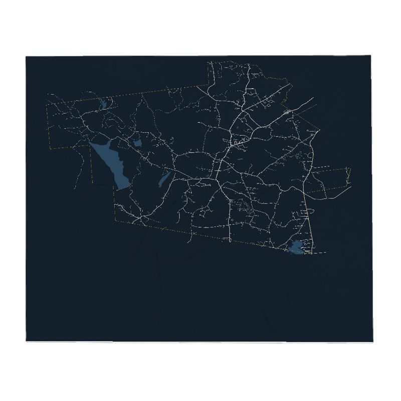 Southampton Street Map Throw Blanket
