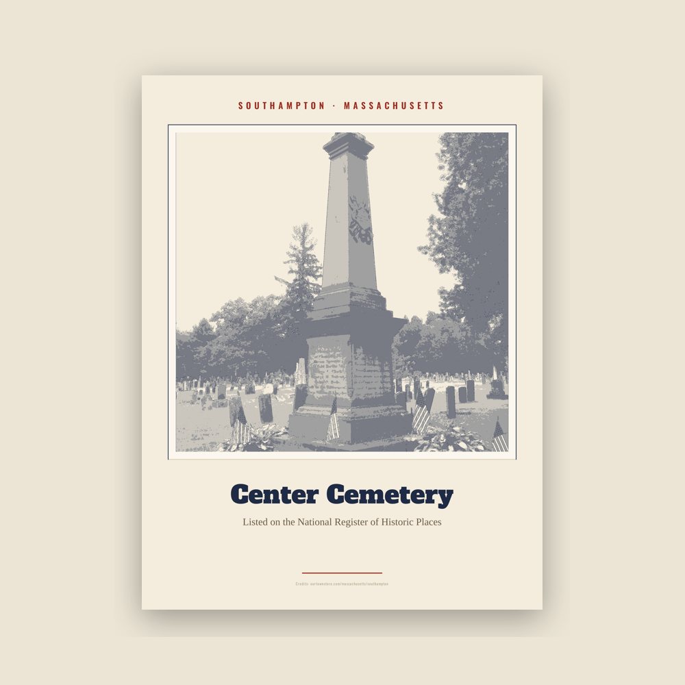 Southampton Center Cemetery Landmark Print