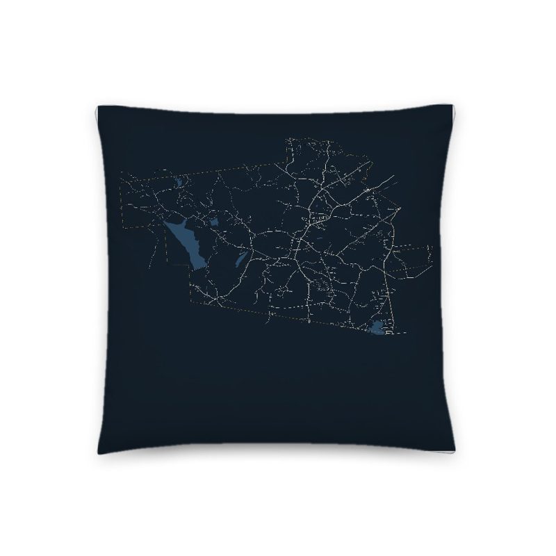 Southampton Map Throw Pillow