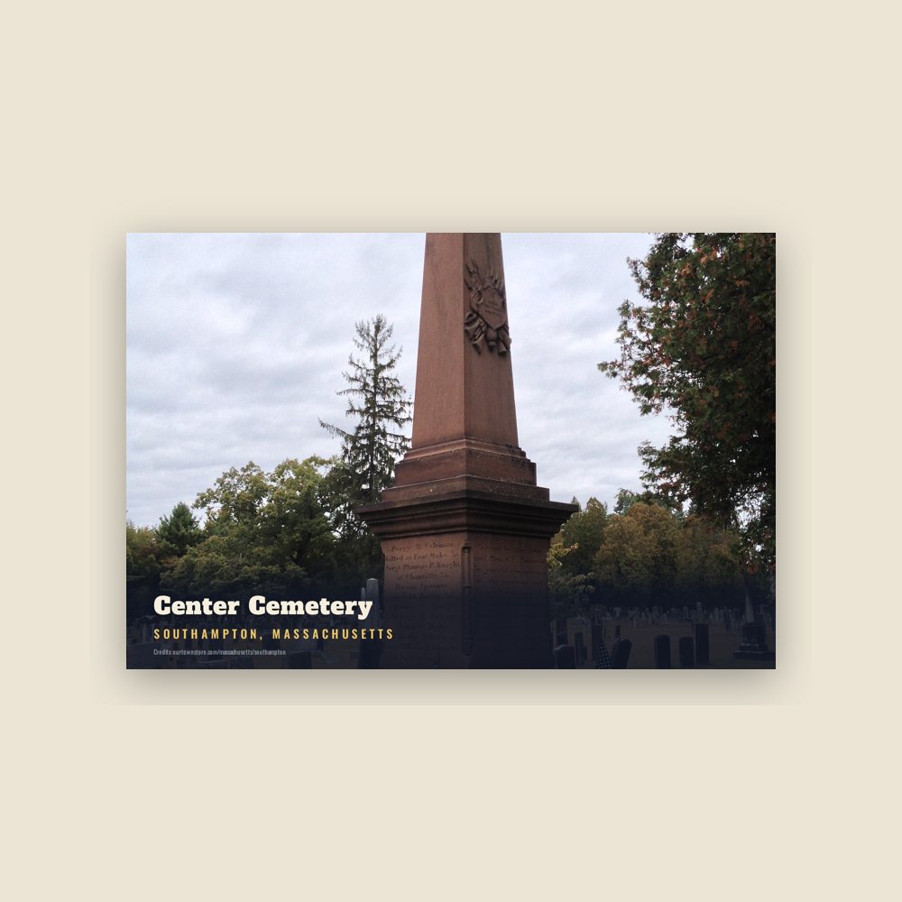Southampton Center Cemetery Postcard