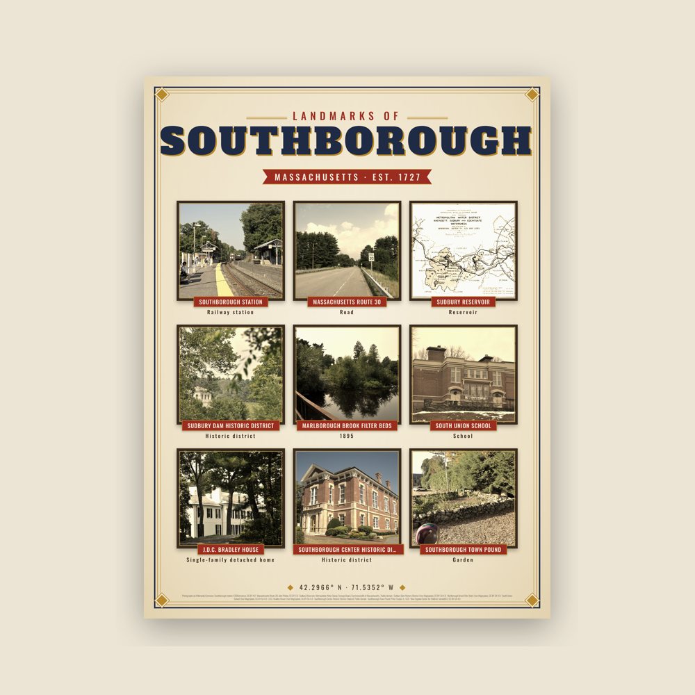 Southborough Landmarks Photo Poster