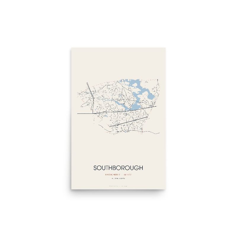 Southborough Street Map Poster · Linen