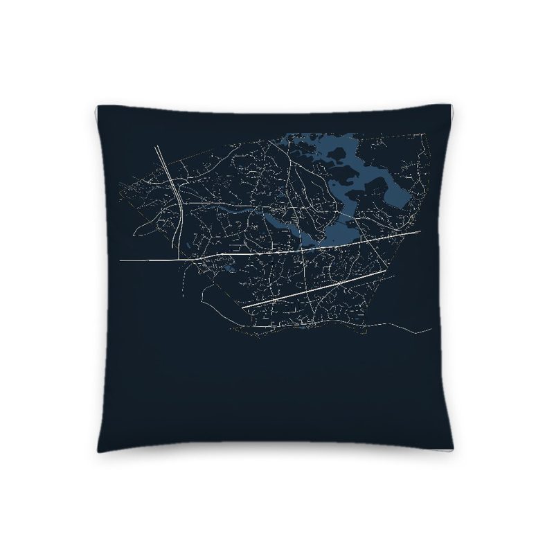 Southborough Map Throw Pillow
