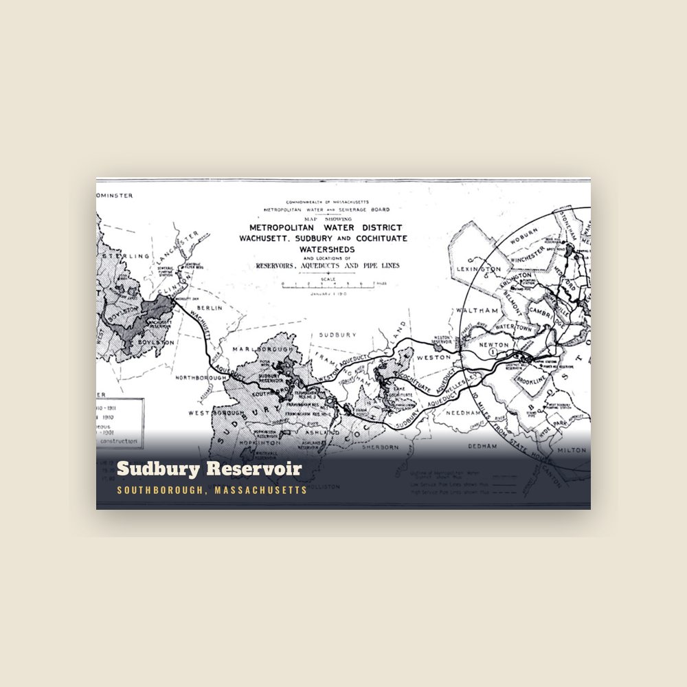 Southborough Sudbury Reservoir Postcard