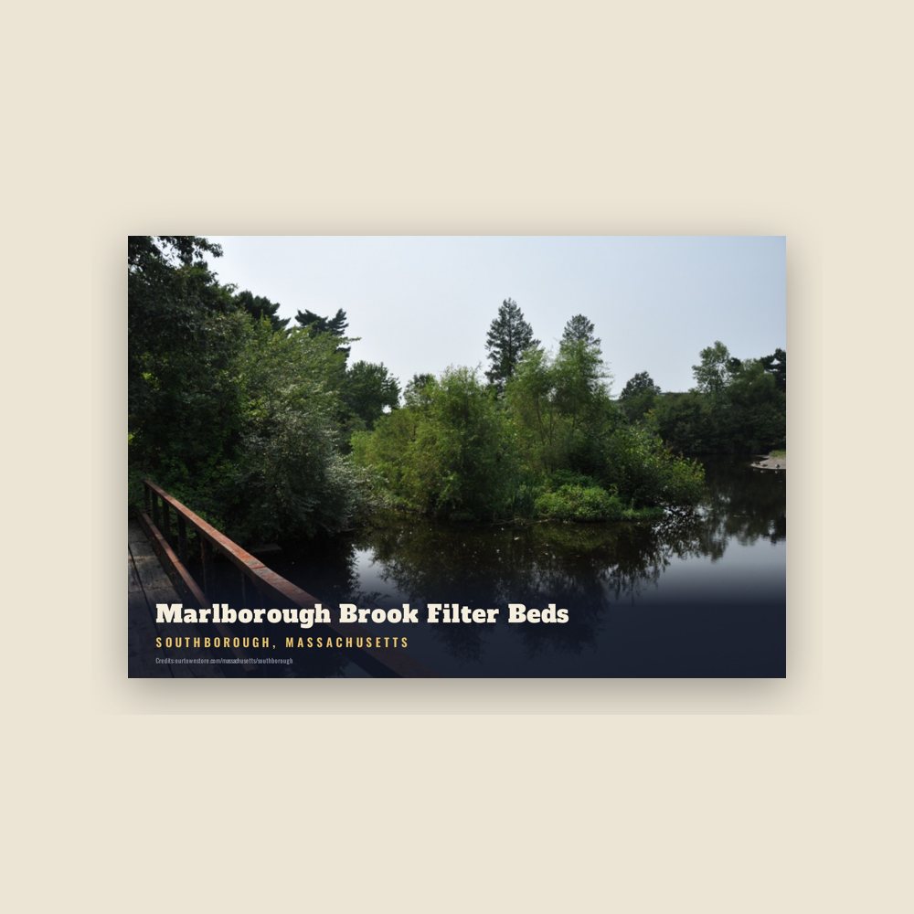 Southborough Marlborough Brook Filter Beds Postcard