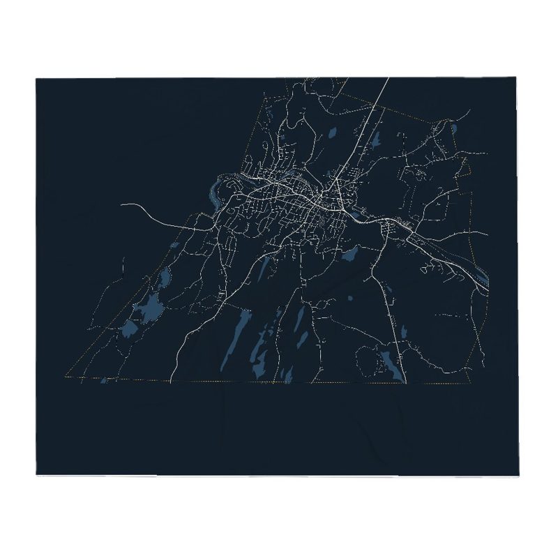 Southbridge Street Map Throw Blanket