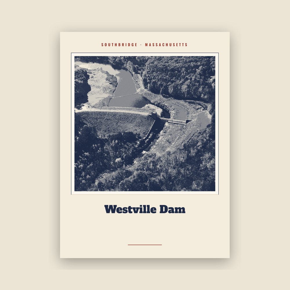 Southbridge Westville Dam Landmark Print