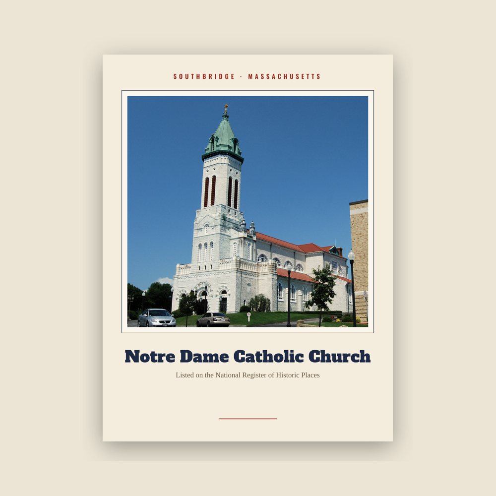 Southbridge Notre Dame Catholic Church Landmark Print