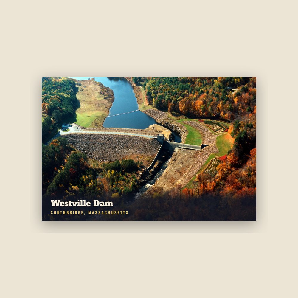 Southbridge Westville Dam Postcard