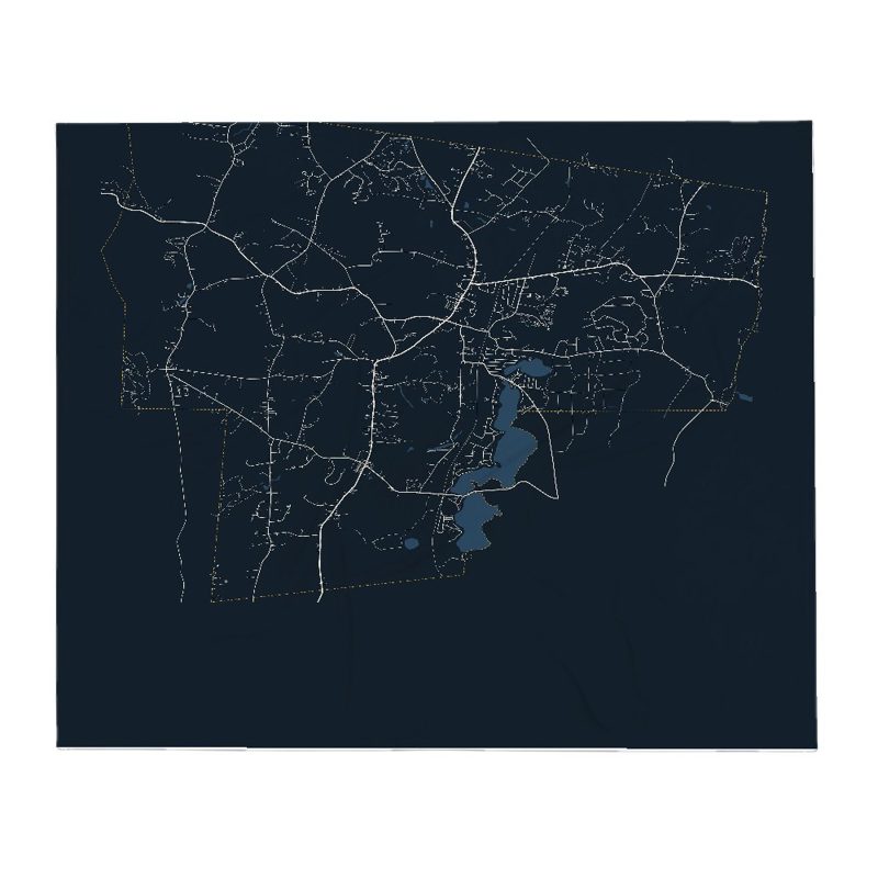 Southwick Street Map Throw Blanket