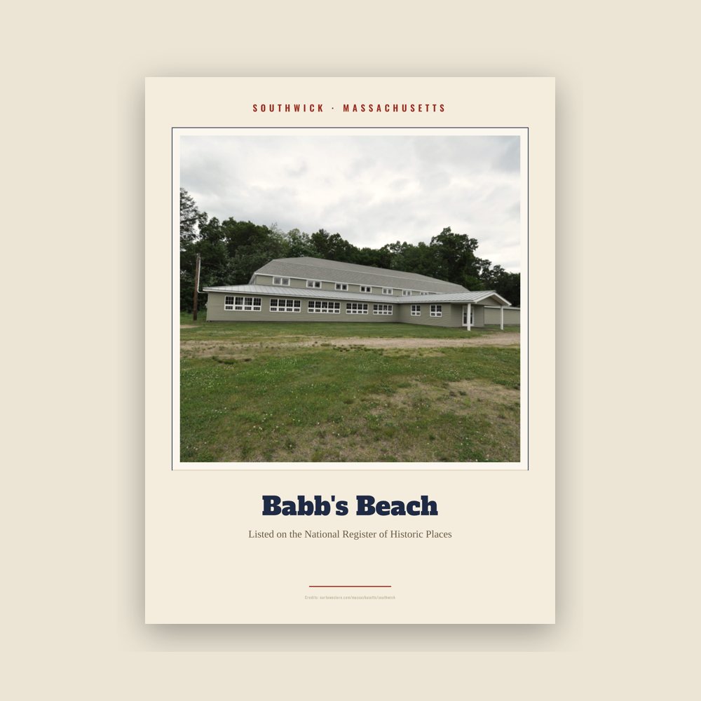 Southwick Babb's Beach Landmark Print