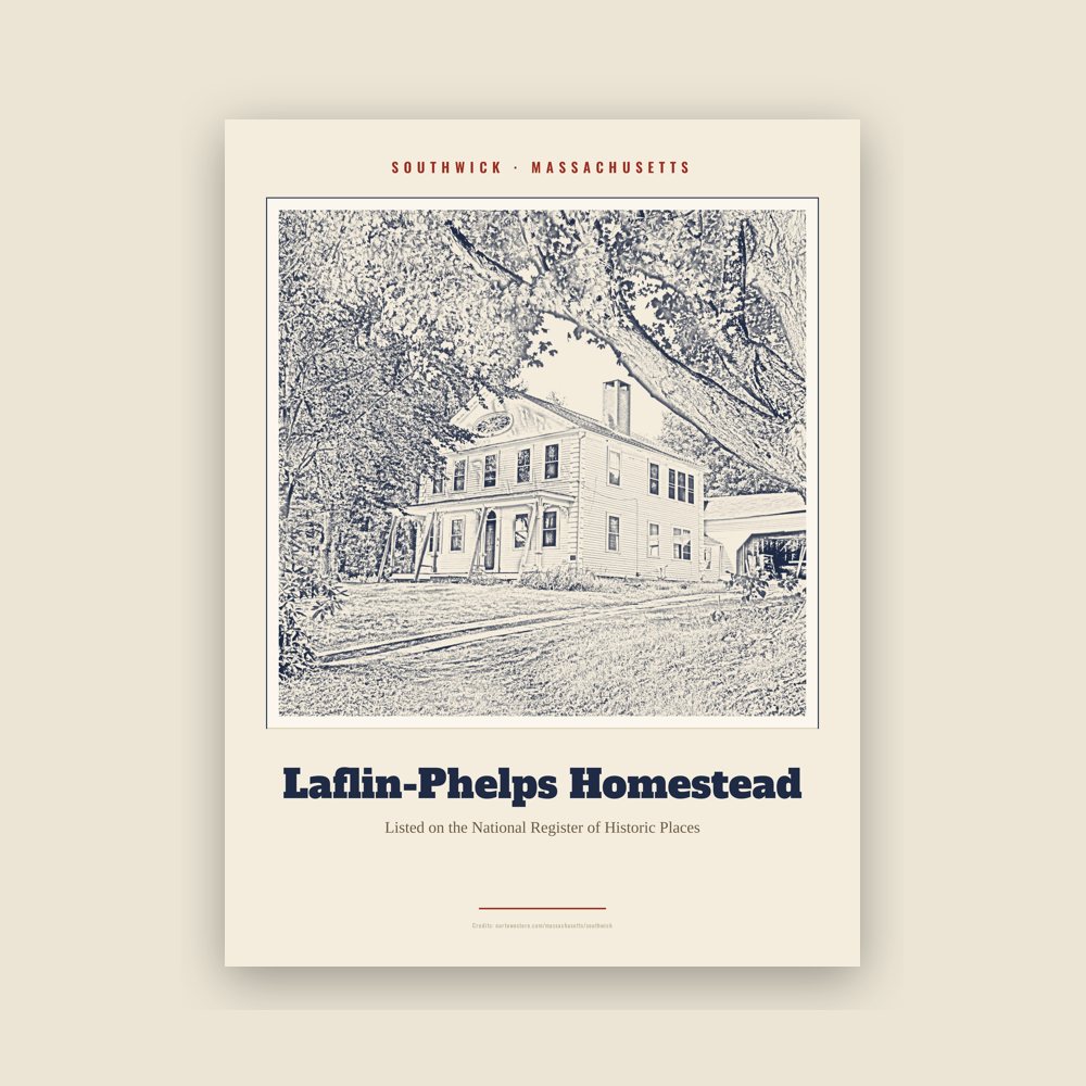 Southwick Laflin-Phelps Homestead Landmark Print