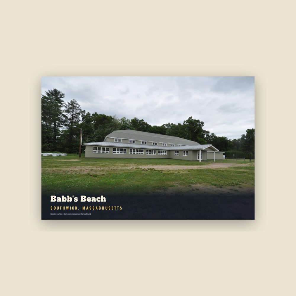 Southwick Babb's Beach Postcard